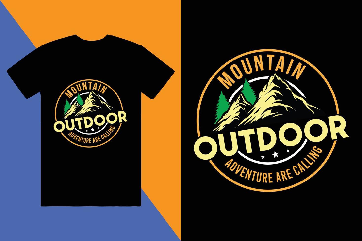 creativo aventura, montaña, exterior, cámping, personalizado logo camiseta diseño vector