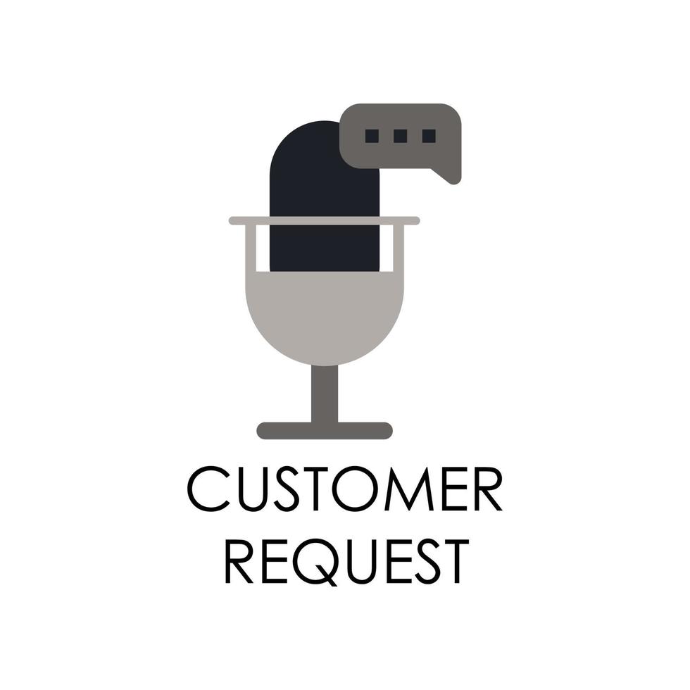 colored customer request vector icon illustration