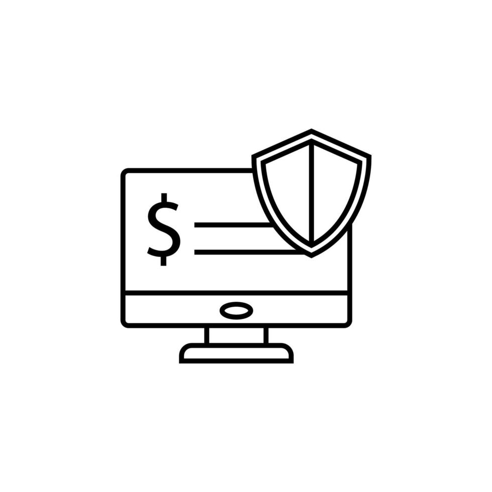 protection online banking vector icon illustration