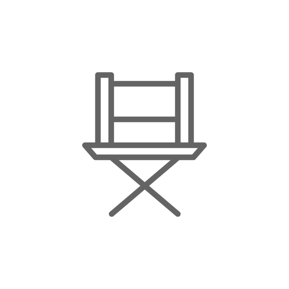 Director chair, theatre vector icon illustration