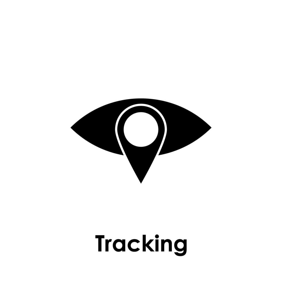 eye, pin, tracking vector icon illustration