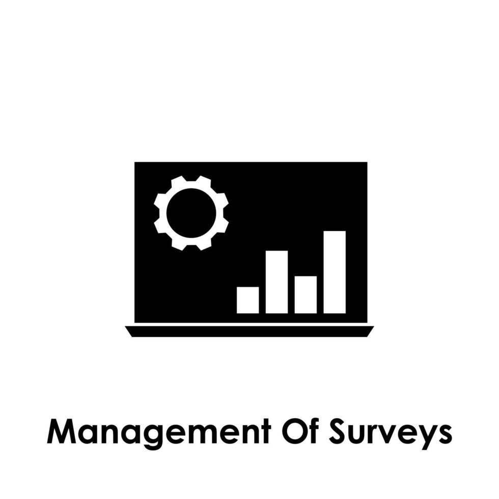 chart, management of surveys vector icon illustration