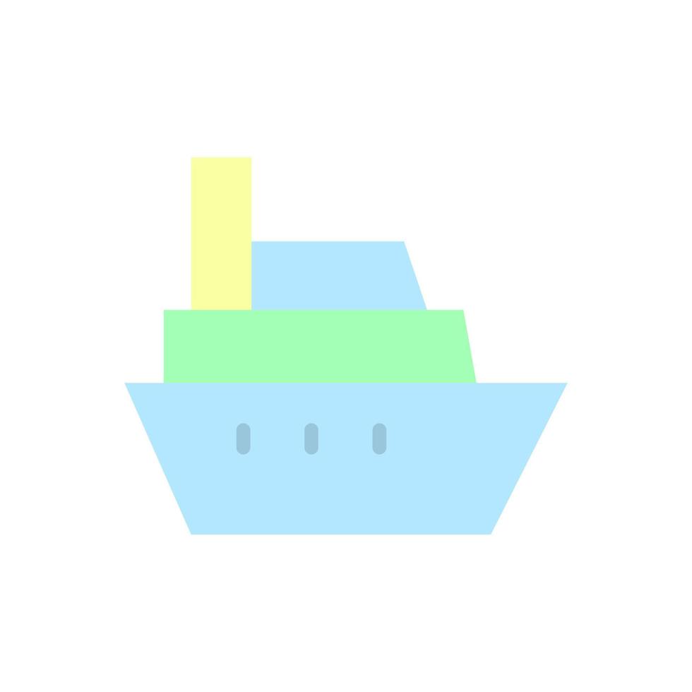 Ship, toy vector icon illustration