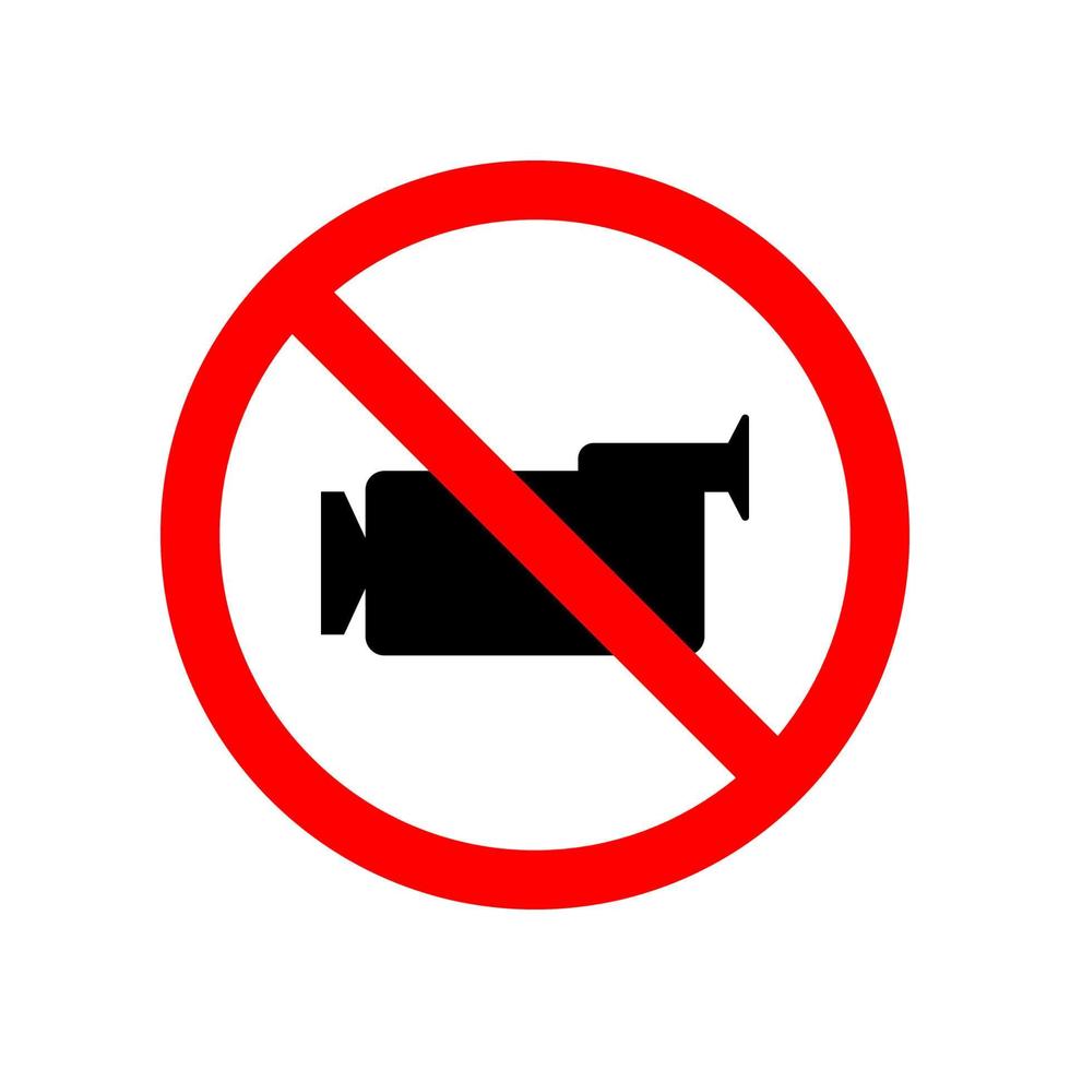 prohibited video camera vector icon illustration