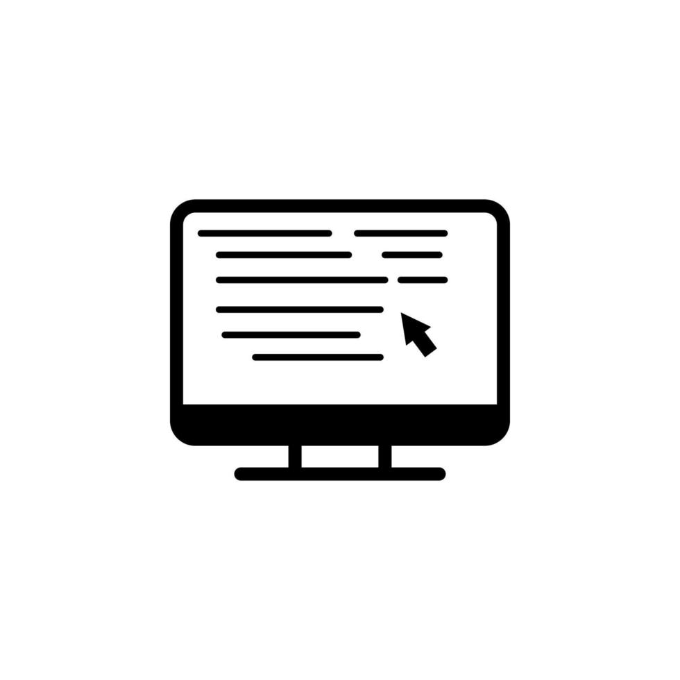 monitor, cursor vector icon illustration