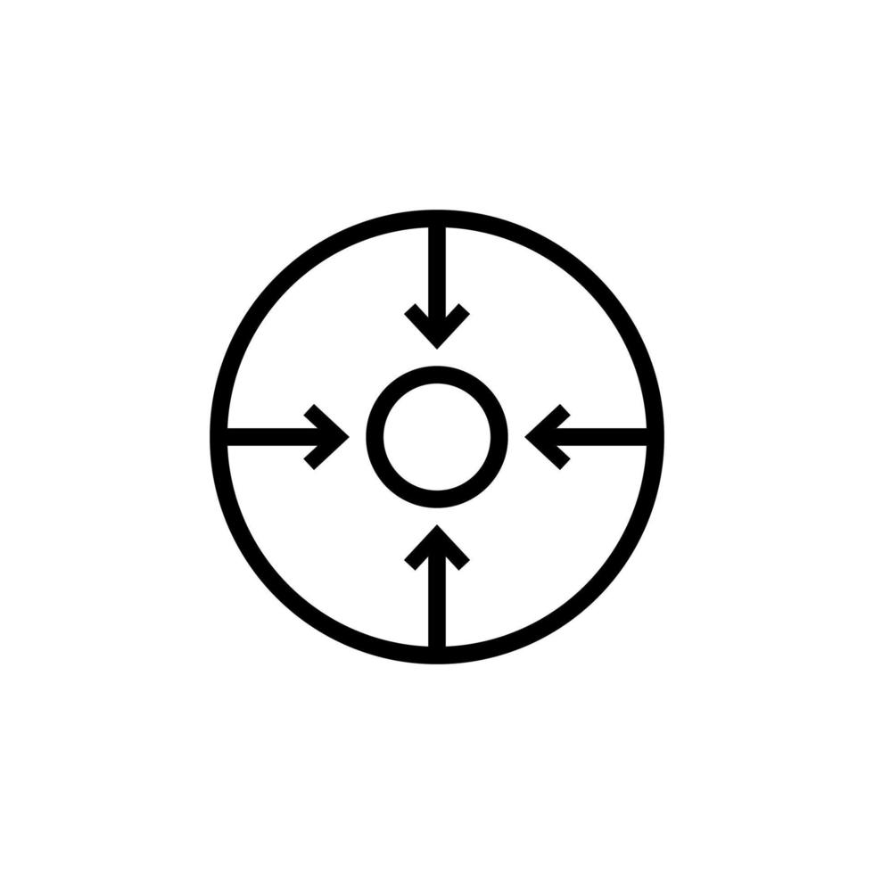 sight with arrows vector icon illustration