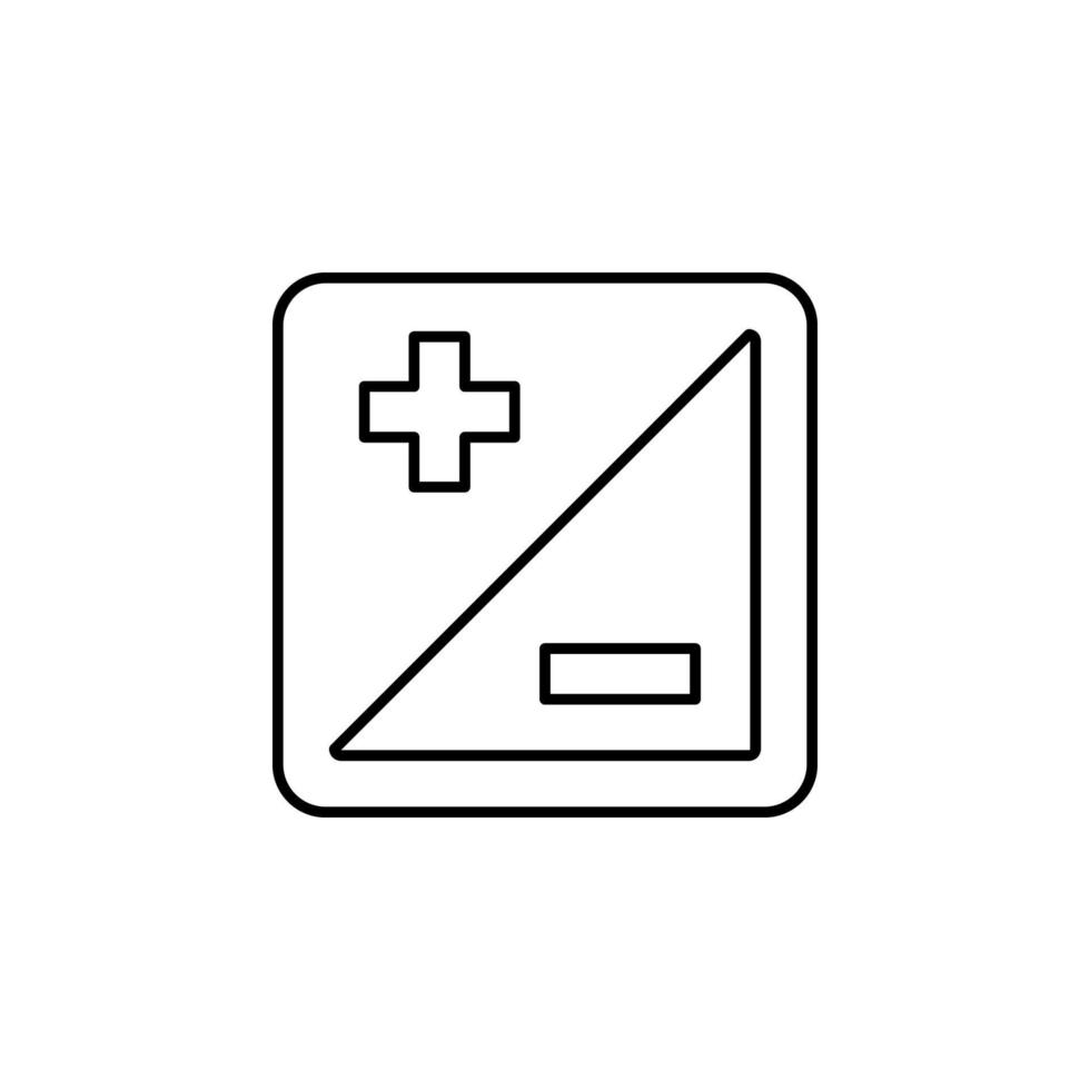 Exposure sign vector icon illustration