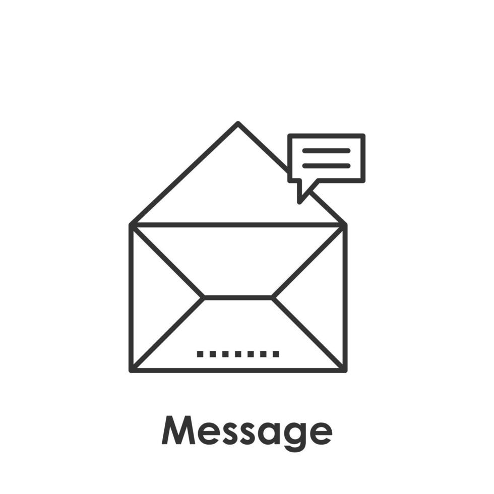 envelope, comment, mail vector icon illustration