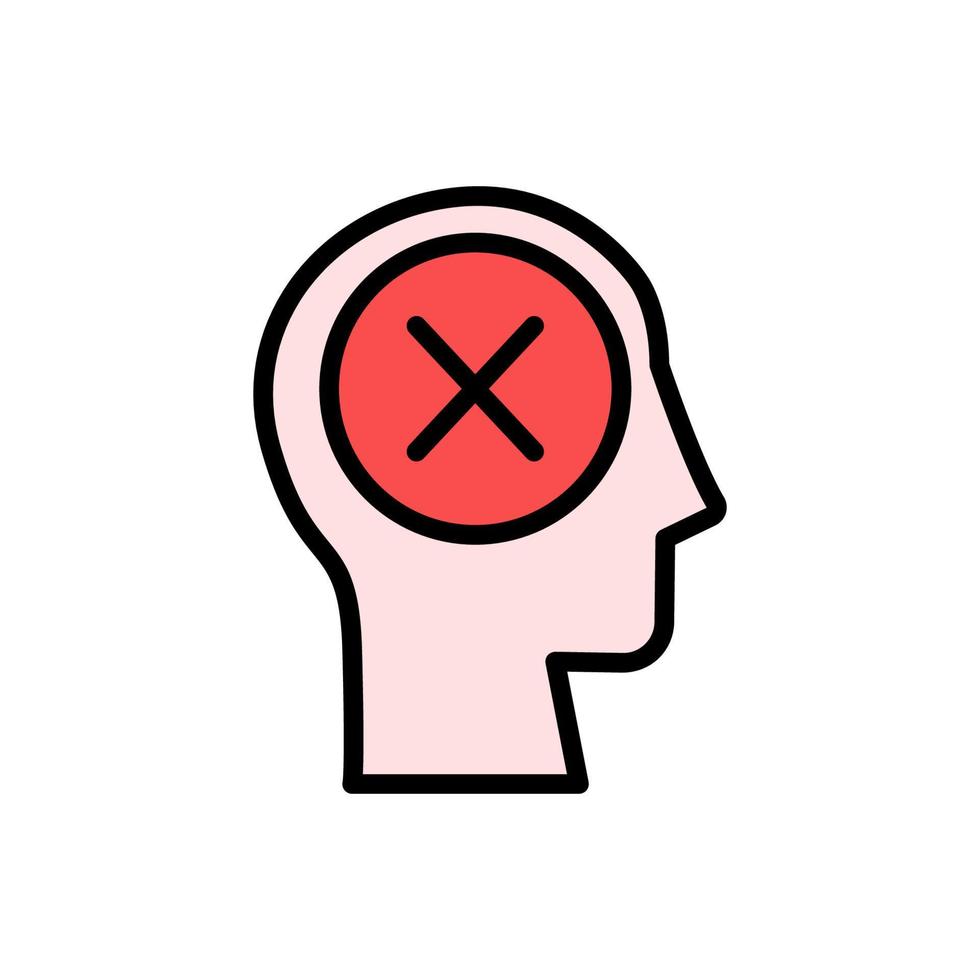 head prohibit vector icon illustration