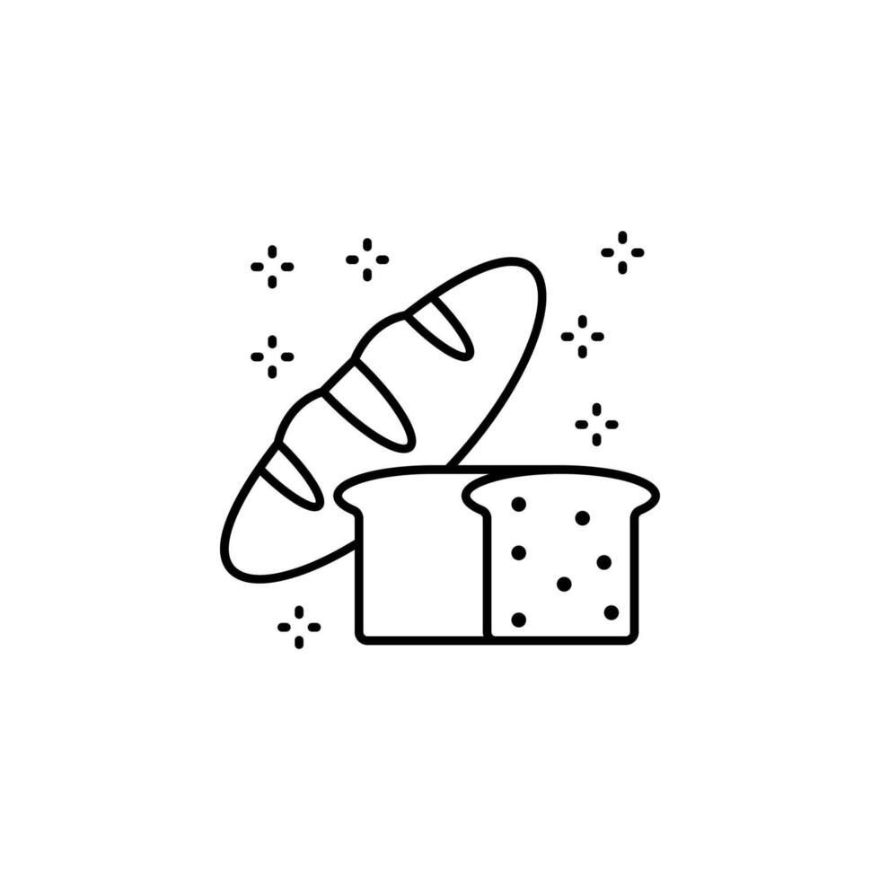 Bread vector icon illustration