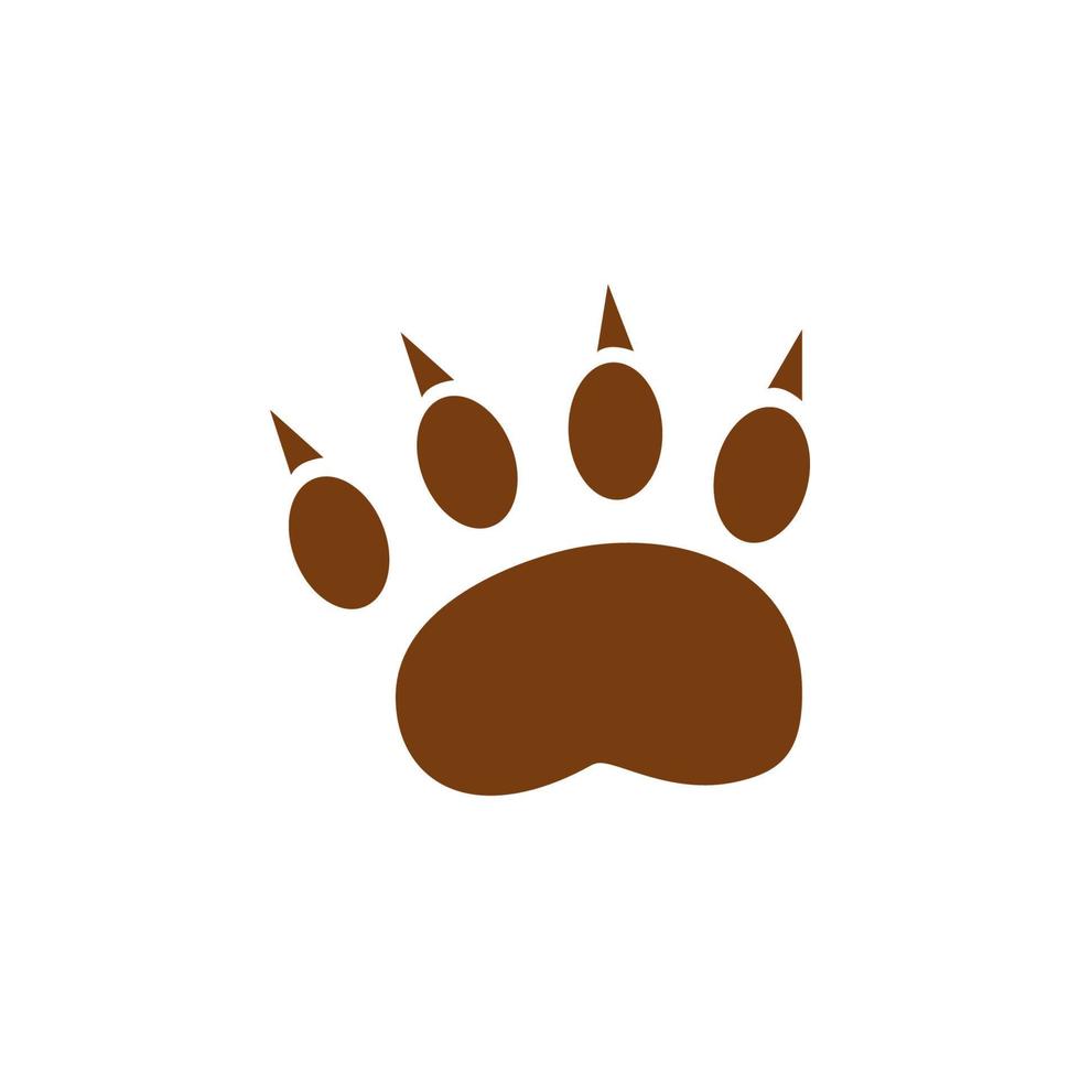 bear track colored vector icon illustration