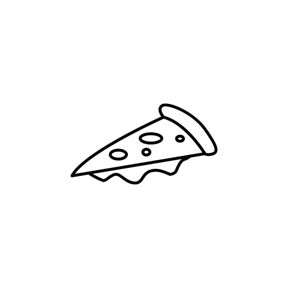 un pedazo de Pizza vector icono ilustración