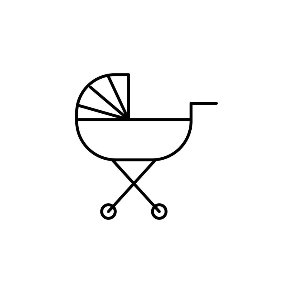 Pushchair vector icon illustration