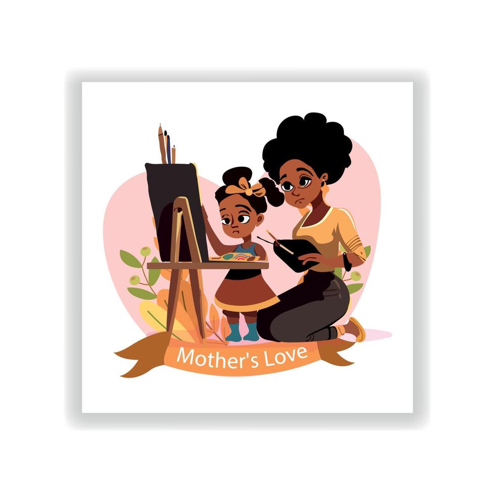 Happy Mother's Day Flat illustration and Vector Design