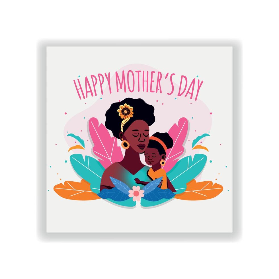 Happy Mother's Day Flat illustration and Vector Design