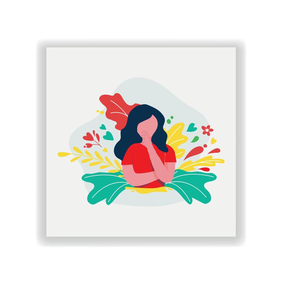 Flat illustration Design and Vector Art, Girls illustration