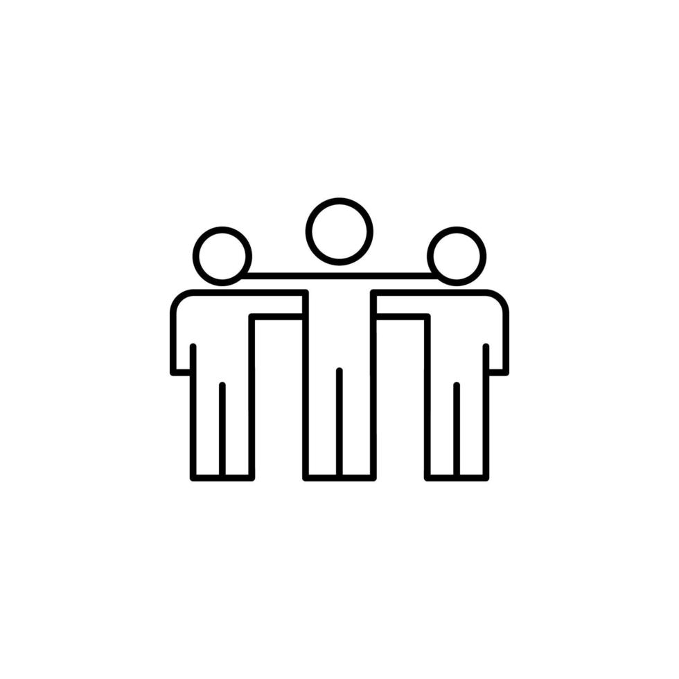 Group, leader, friendship vector icon illustration