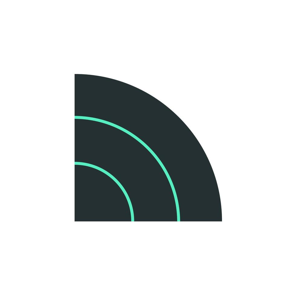 radio wave vector icon illustration