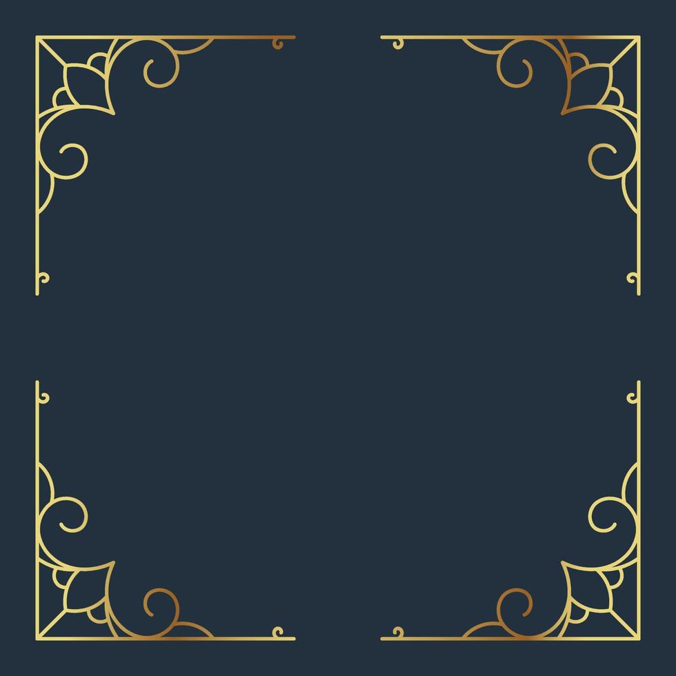 Gold vintage simple frame. - Vector. vector