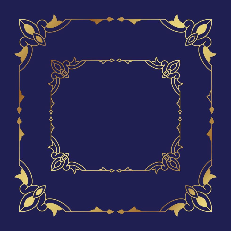 Gold vintage simple frame. - Vector. vector