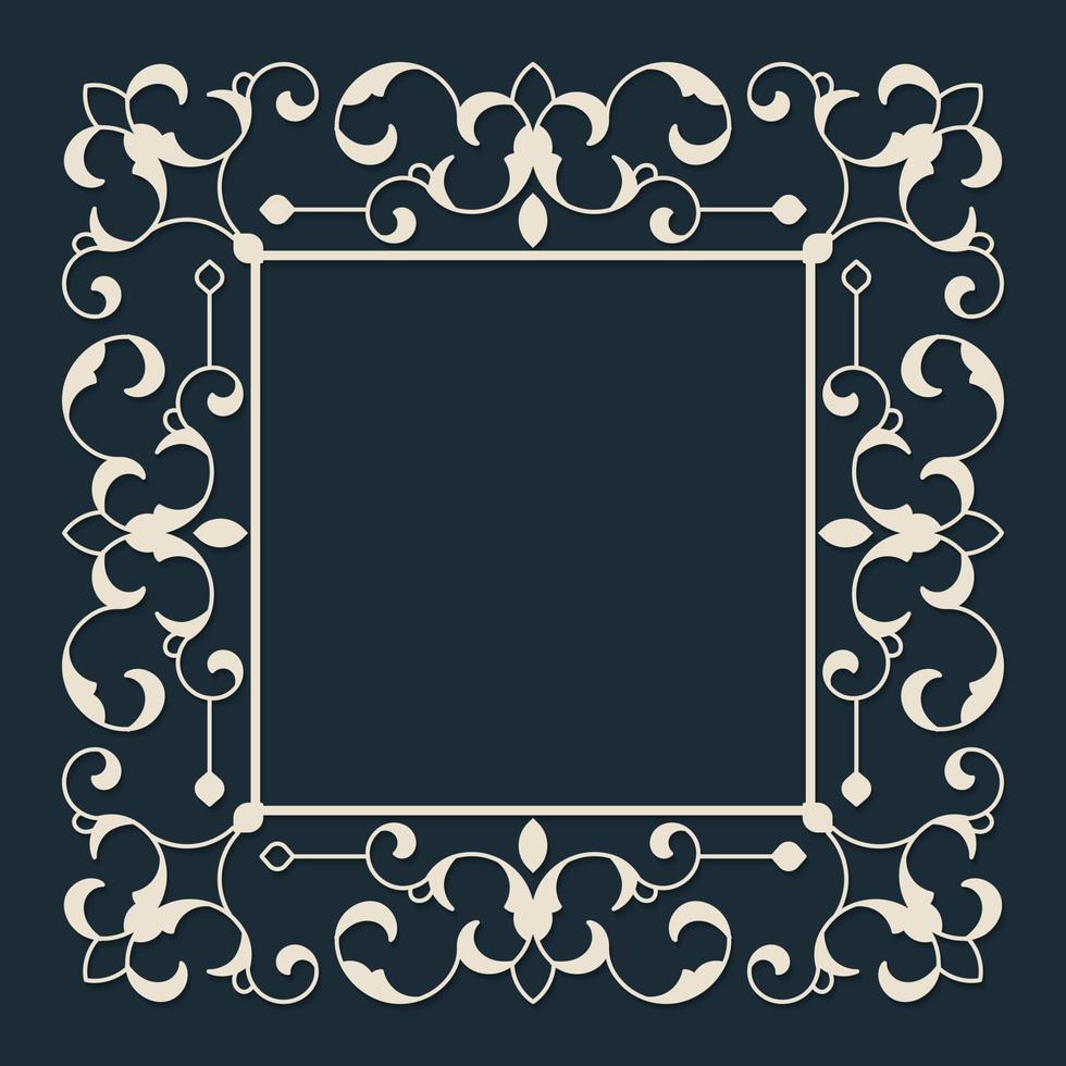 Antique engraving vintage frame. - Vector. vector