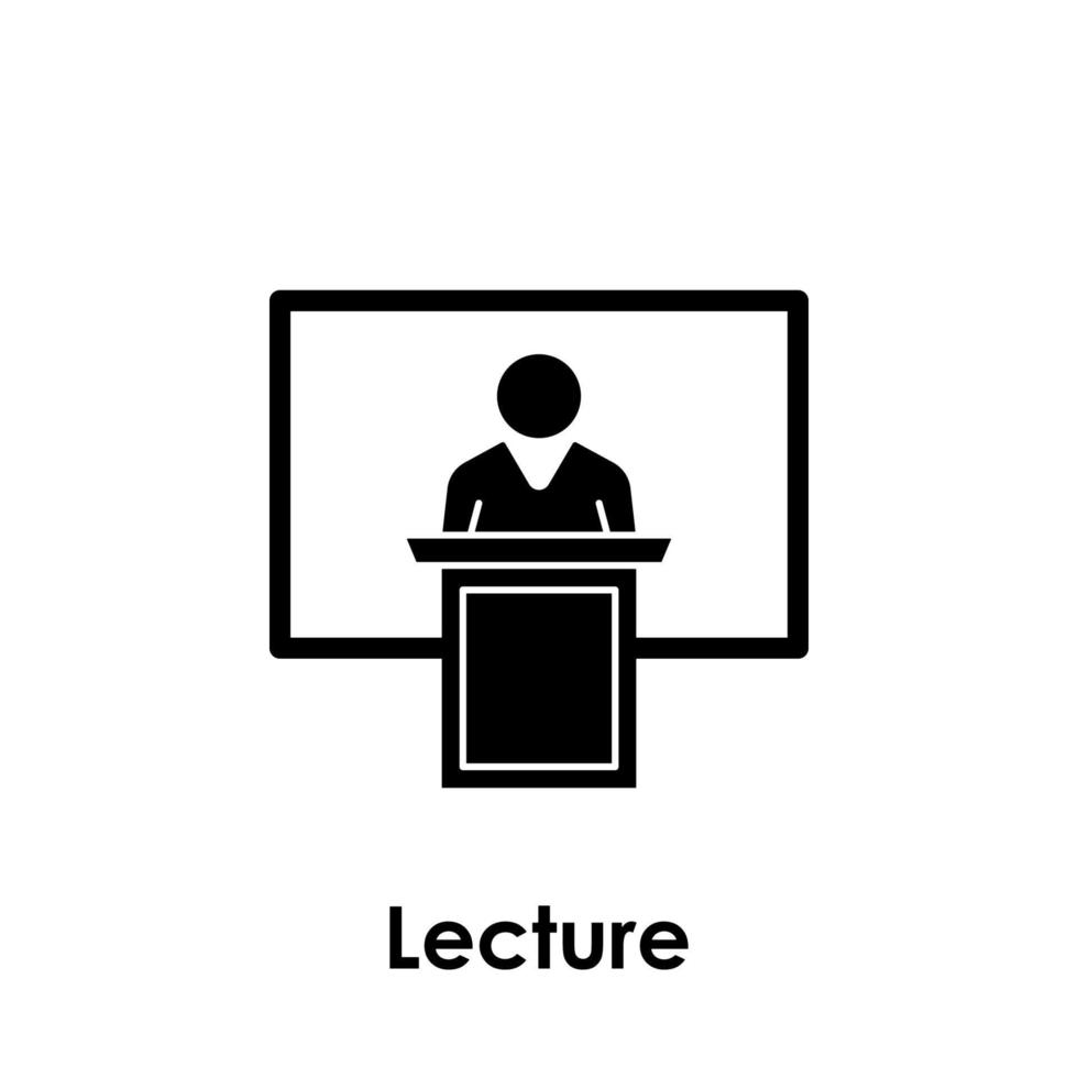 teacher, lecture, board vector icon illustration