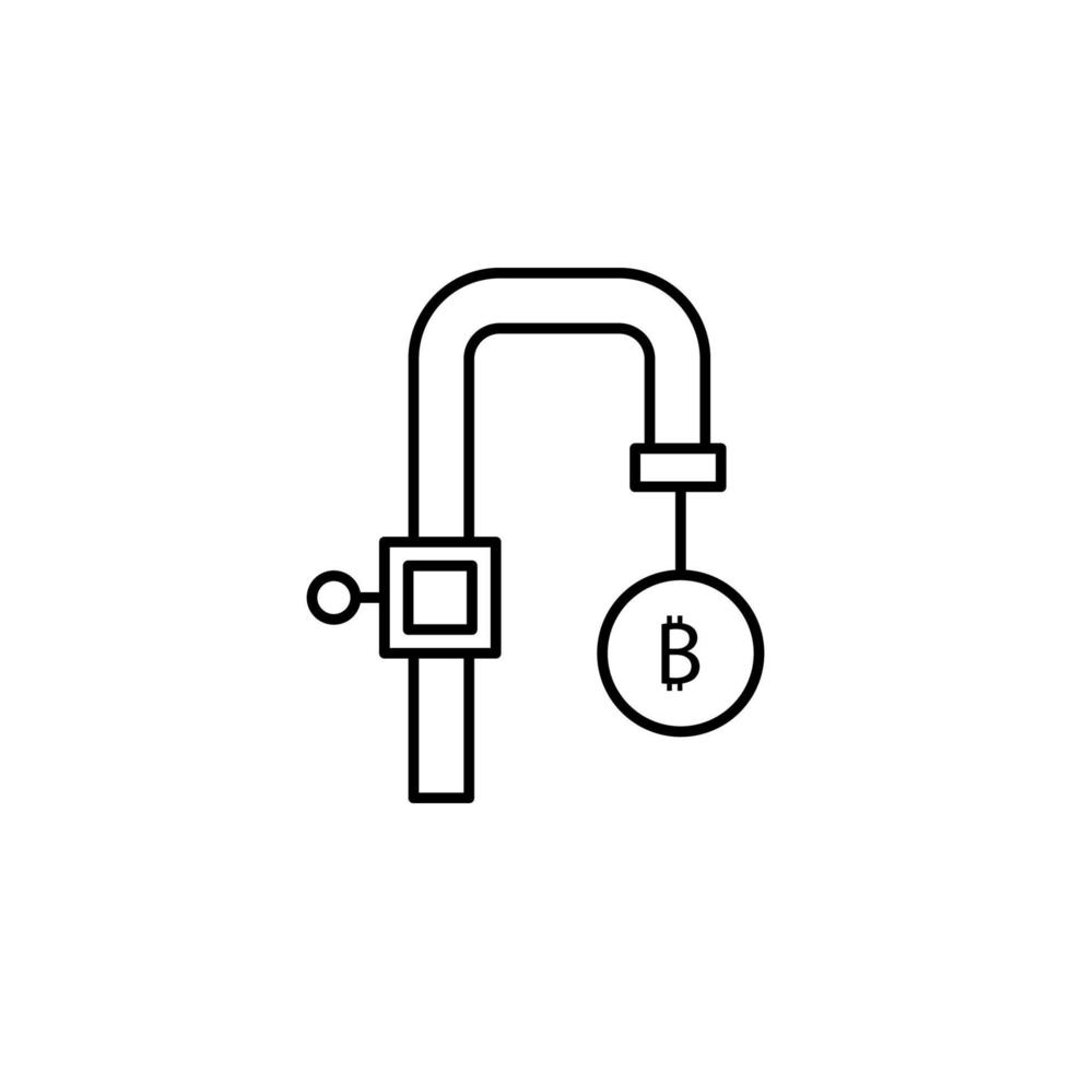 bitcoin, block chain vector icon illustration