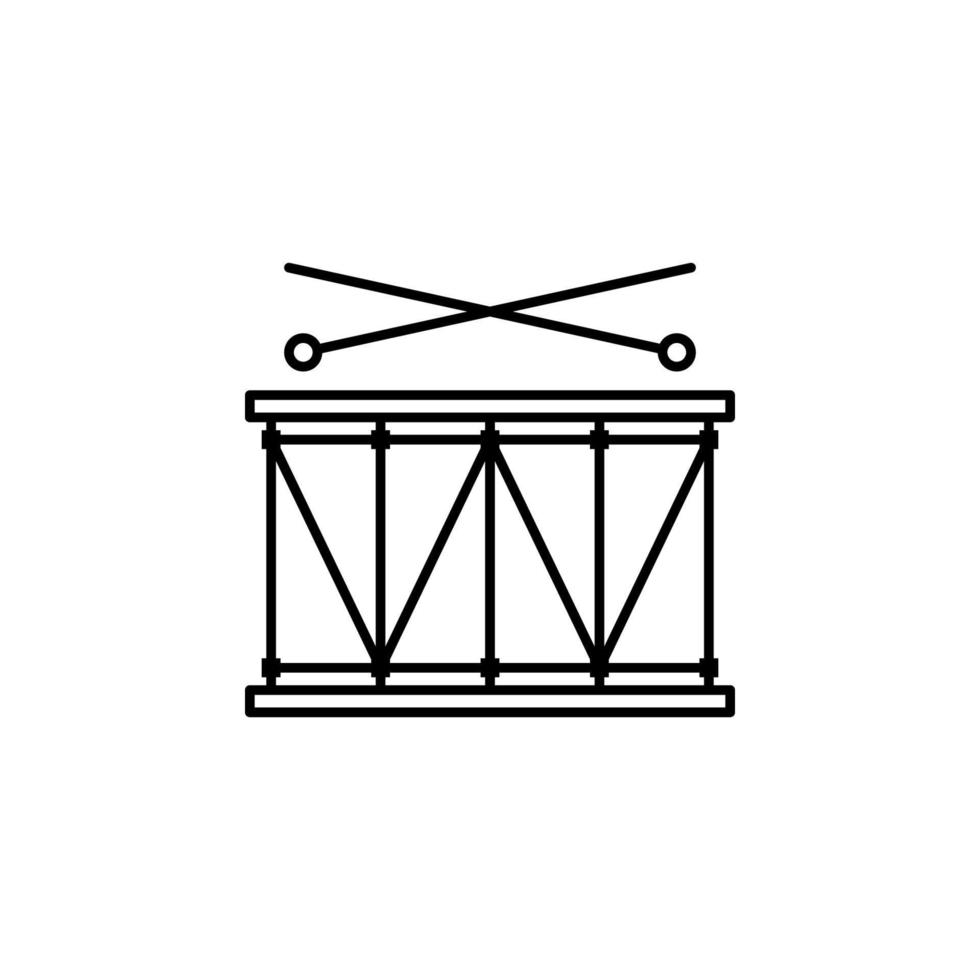 Patrick day, drum, instrument, parade vector icon illustration