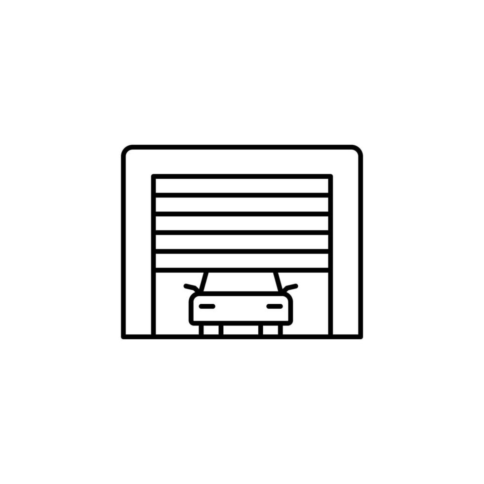 Garage car vector icon illustration