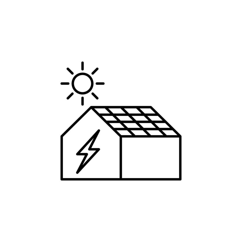 Solar house vector icon illustration