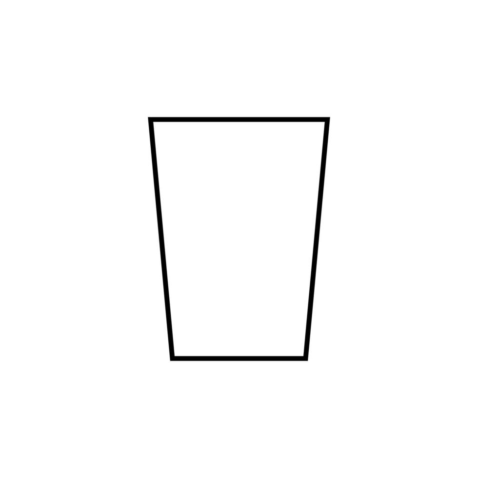 glass simple line vector icon illustration