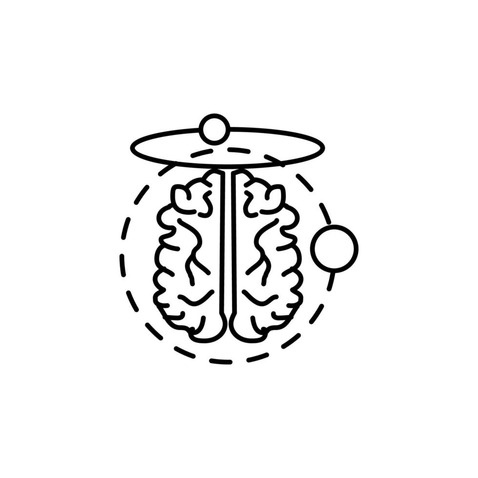 poles of the brain vector icon illustration