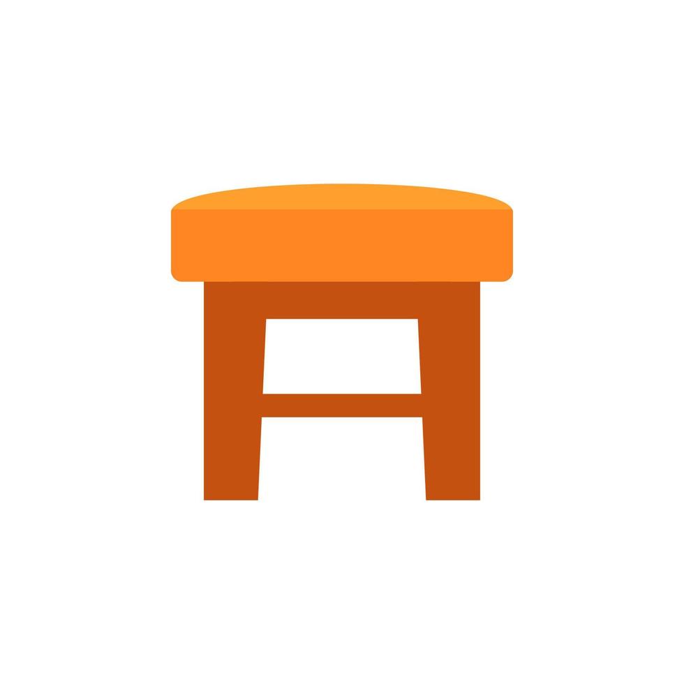 stool flat vector icon illustration