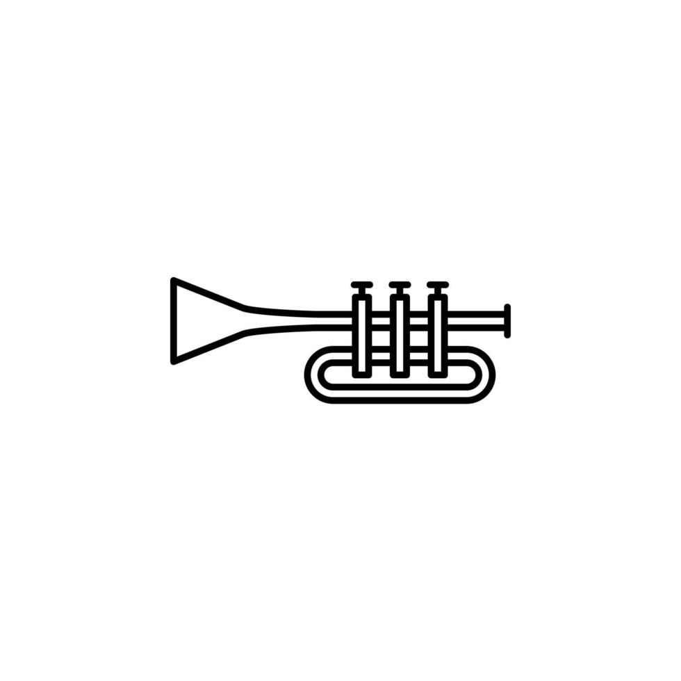 Patrick day, instrument, trumpet, music vector icon illustration