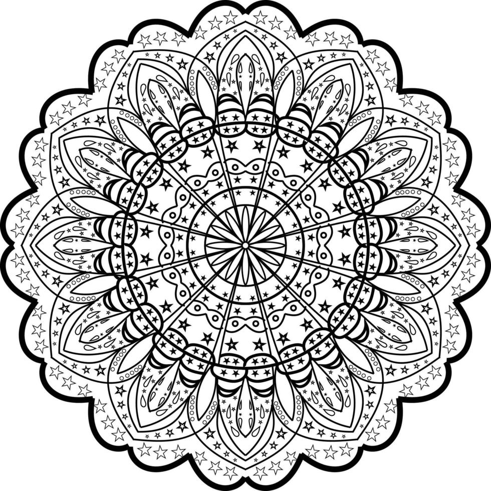 Mandala Art Work. This is an Editable and Printable vector file.