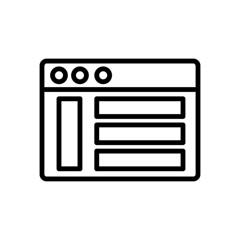 Browser, web site, vector icon illustration