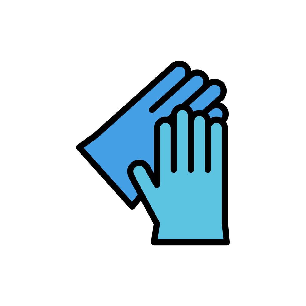 Glove, chemistry vector icon illustration