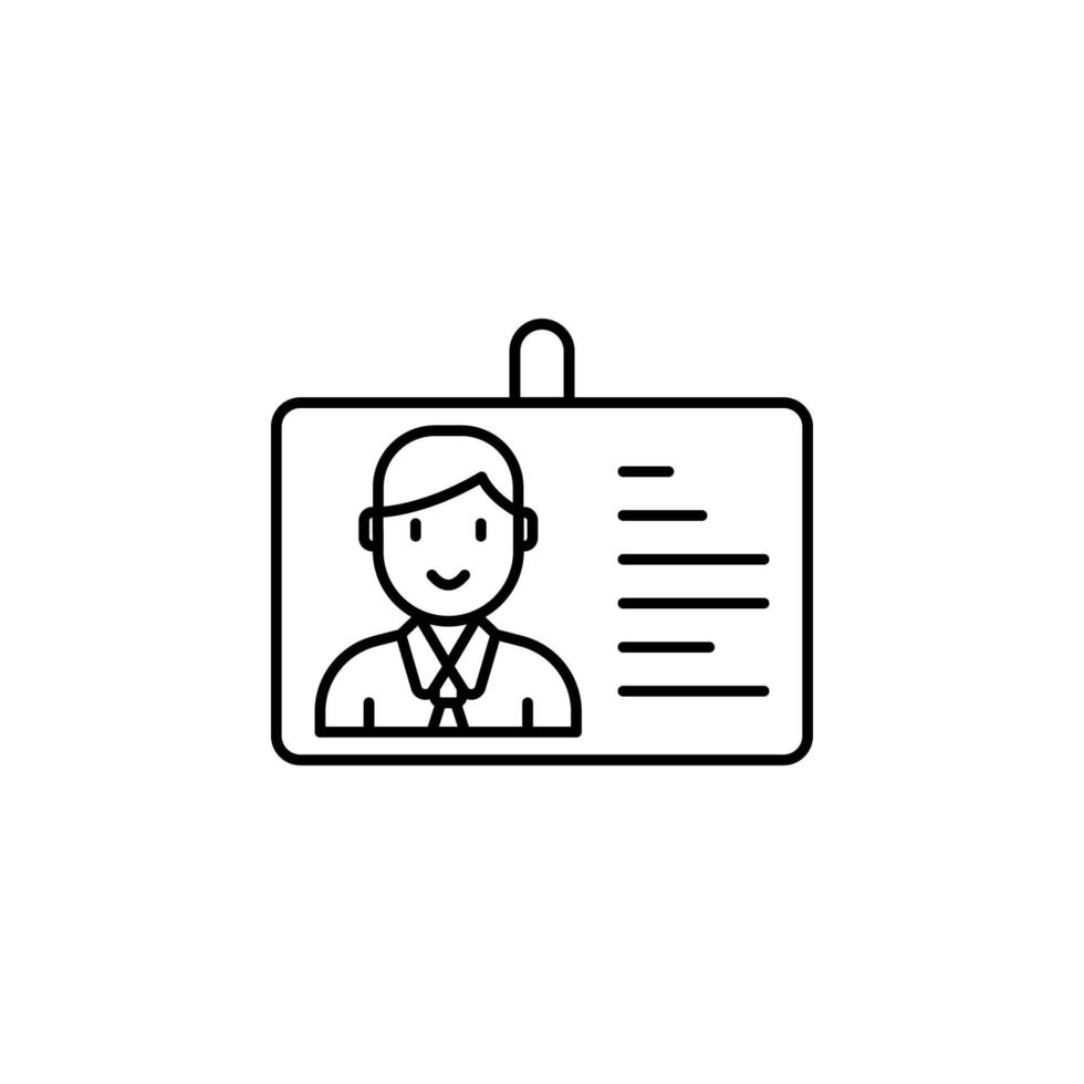 id card, pass, wallet vector icon illustration