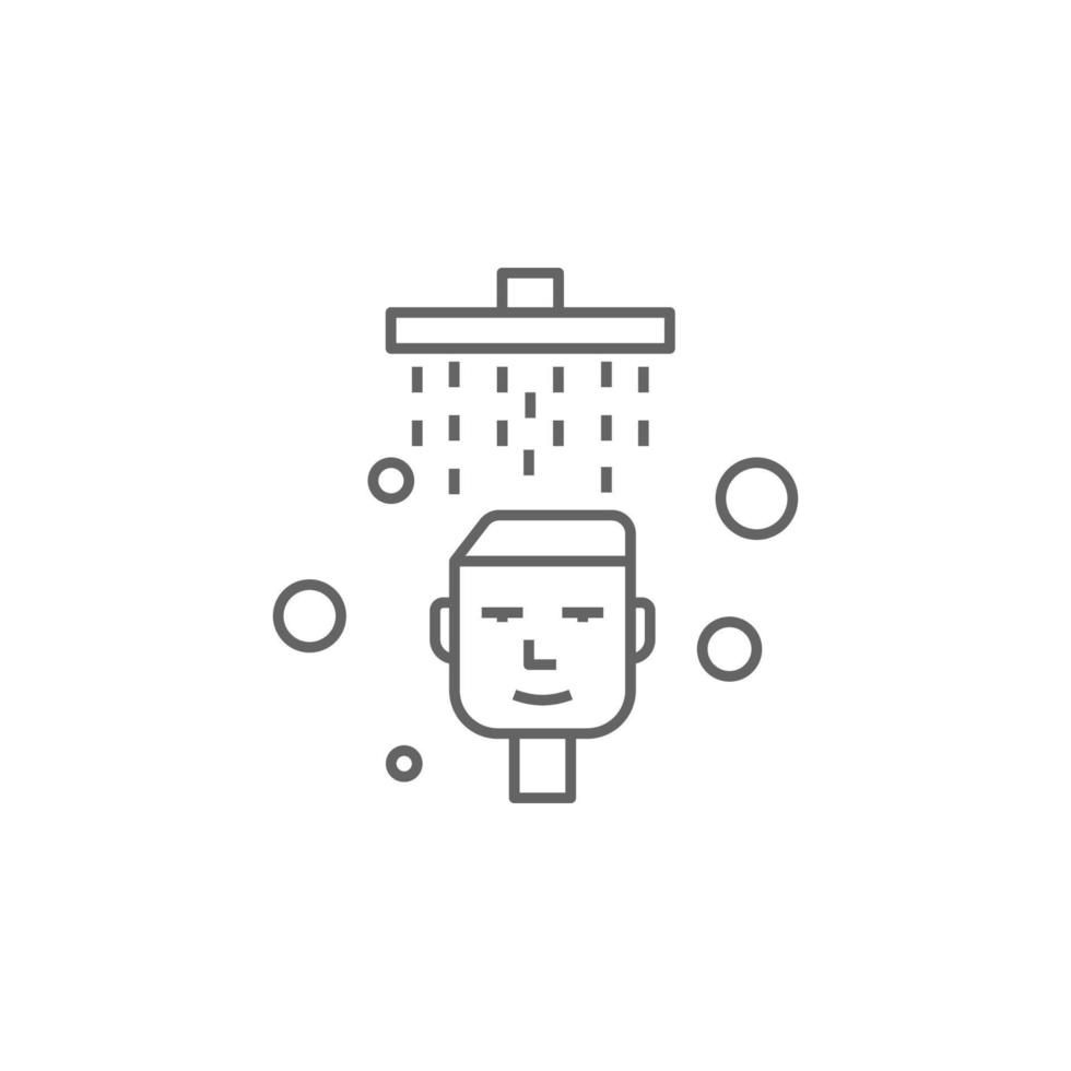 Plumber, shower, man vector icon illustration