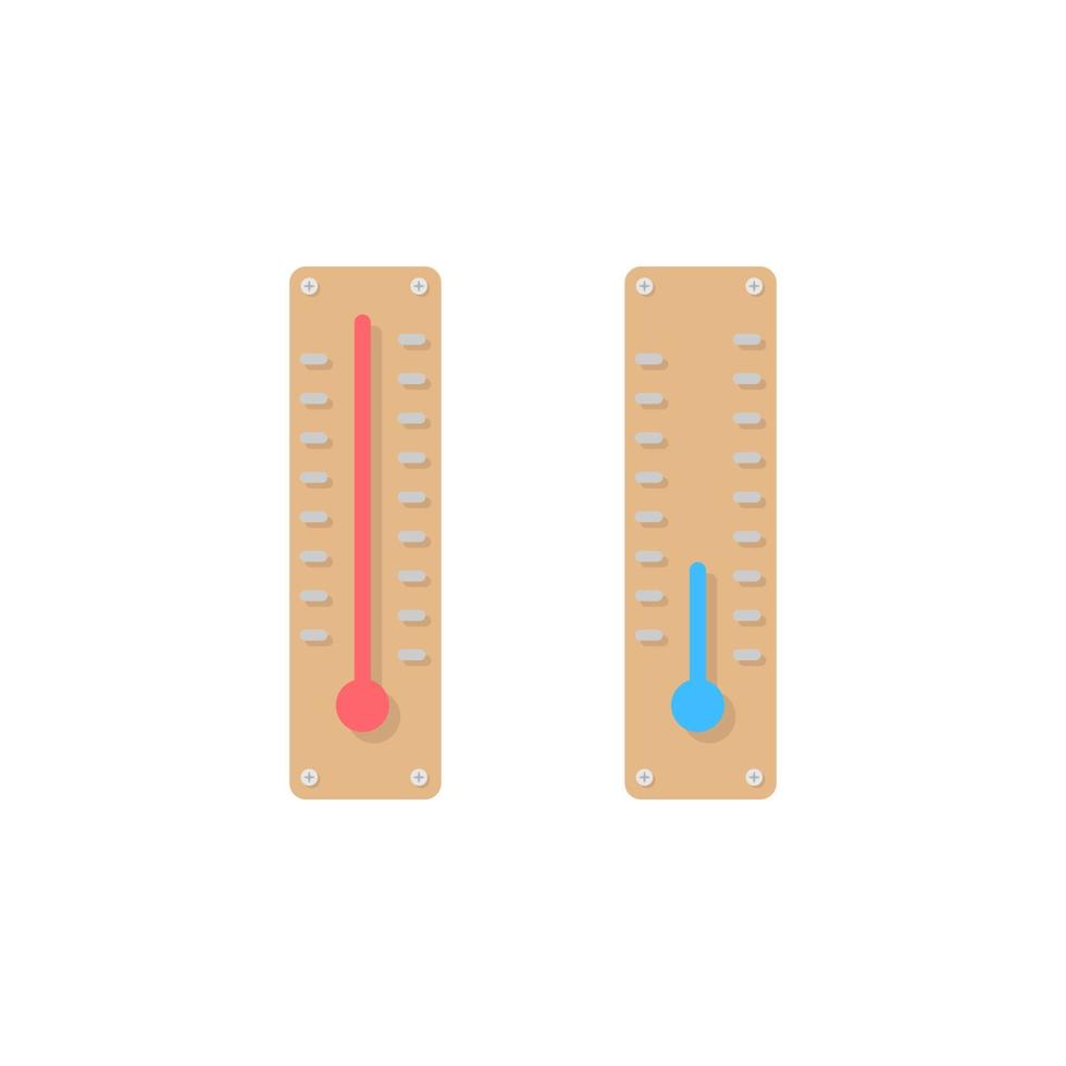 Thermometer cold heat vector icon illustration