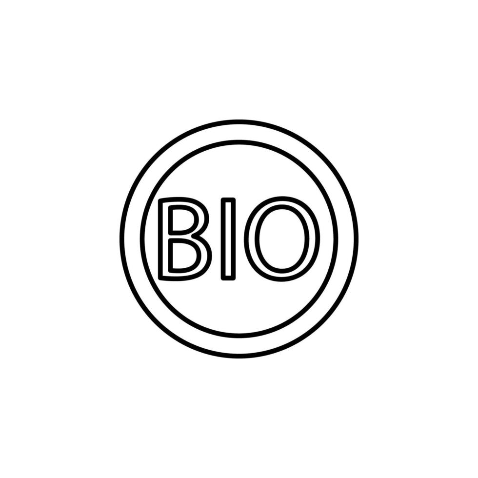 BIO outline vector icon illustration