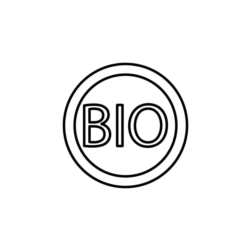 BIO outline vector icon illustration
