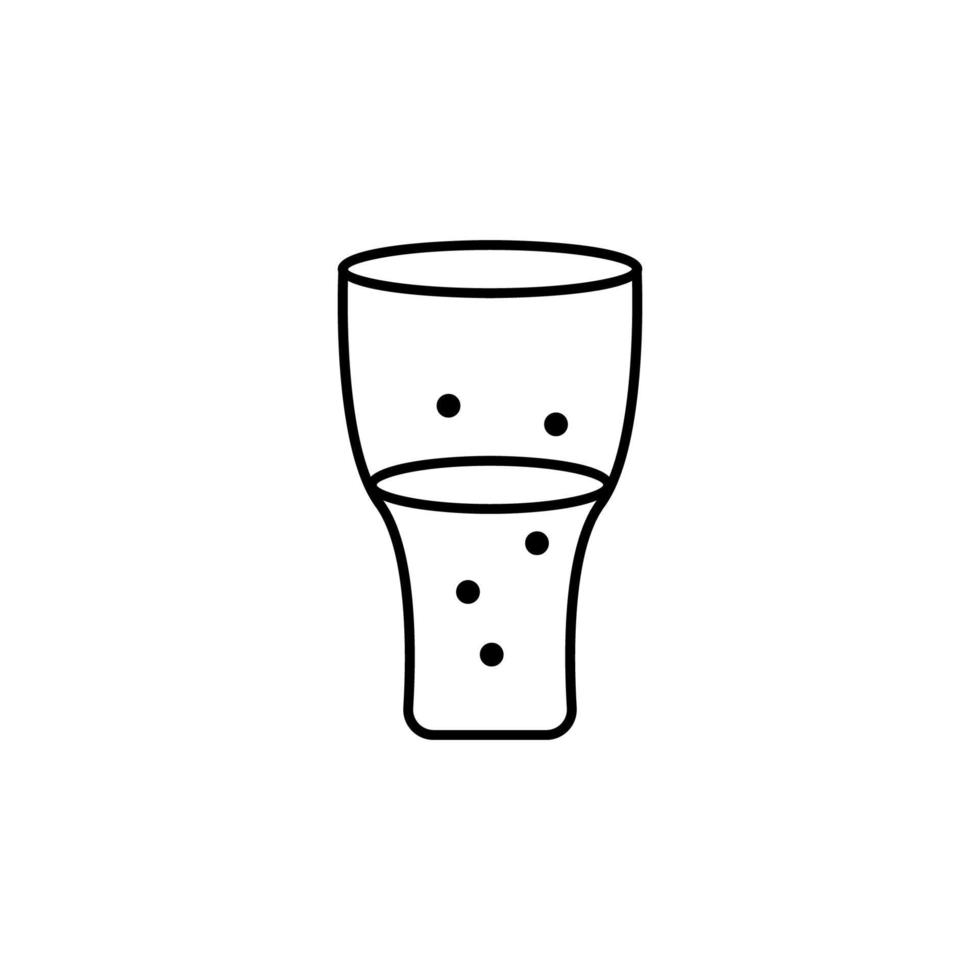 carbonated juice in glass vector icon illustration