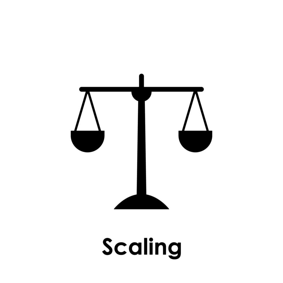 Libra, scaling vector icon illustration