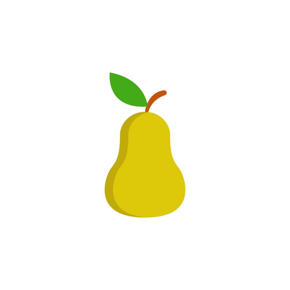 pear colored vector icon illustration