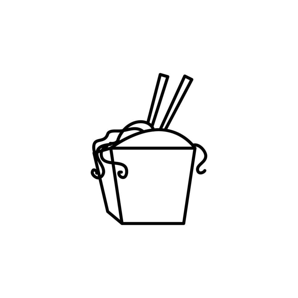 Chinese fast food vector icon illustration