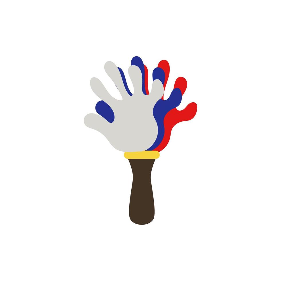 fan clapper hands vector icon illustration