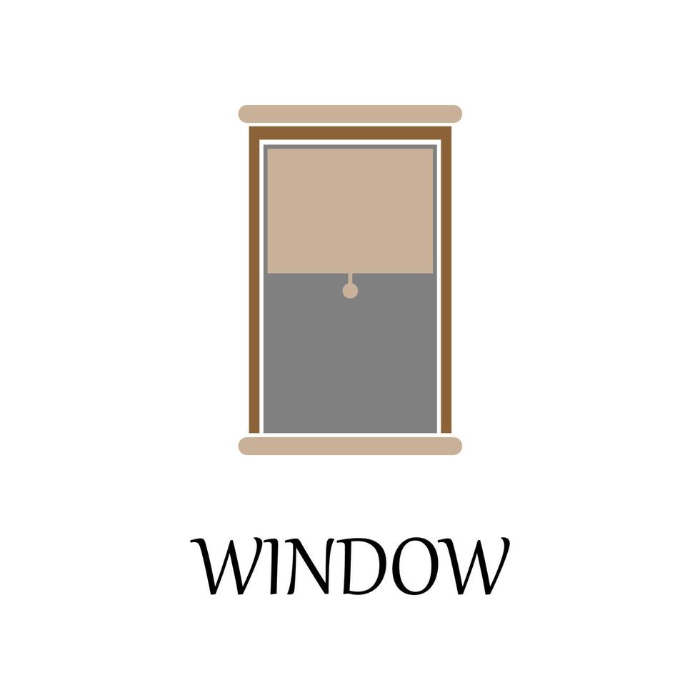 colored window vector icon illustration