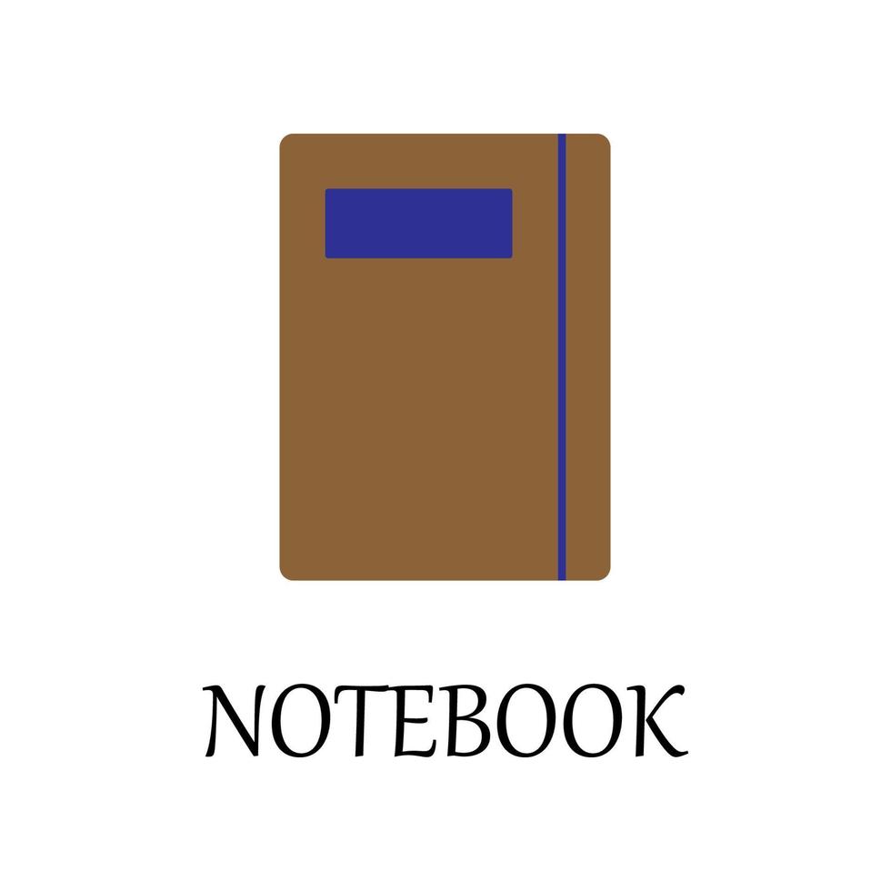 colored notebook vector icon illustration