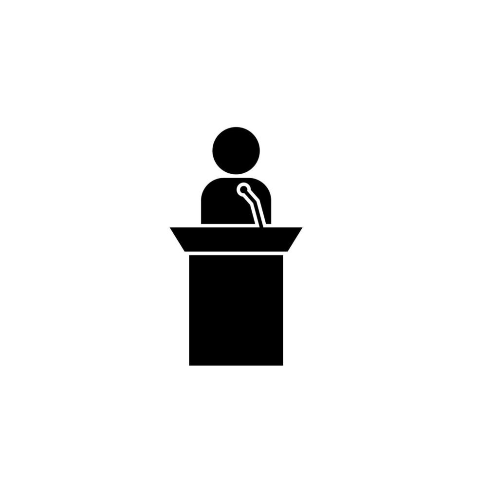 a speech from the rostrum vector icon illustration